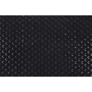 Tissu en dentelle de soie brute noire Triloki, 44 pouces, broderie métallique pour robe de mariée, vêtements, vendu au mètre - Product Image 2