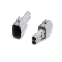 Conector de enchufe de arnés de cable de boquilla de inyector de aceite hembra impermeable automático de 2 pines con terminales 6189-0611