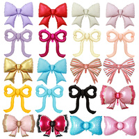 Ensemble de ballons en feuille métallisée nœud papillon mat, ballons rétro en forme de cœur, ballons à hélium pour révélation de sexe, ballons pour la Saint-Valentin, fournitures pour fêtes de mariage