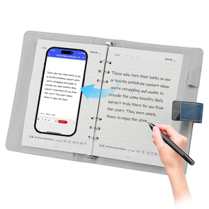 工厂价格智能写书语音到文档同步共享u盘指纹锁记事本皮革笔记本 - Product Image 2