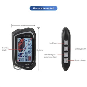 Hot Sale EASYGUARD EC207-M9 2 Way <b>Car</b> Alarm System with LCD Pager Display <b>Push</b> Start Button Remote Starter & Shock Warning - Product Image 4