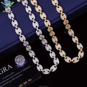 Cadena cubana de 8 mm con diamantes de moissanita VVS, diseño de moda, certificado GRA, chapada en oro sobre plata de ley 925, unisex, envío directo de fábrica. - Product Image 6