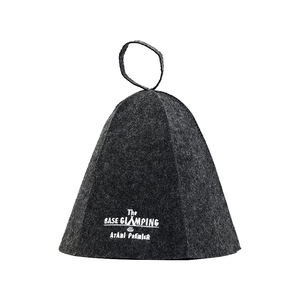 Vente en gros Chapeau de sauna écologique en feutre doux et réutilisable avec bonnets de douche avec logo personnalisé - Product Image 2