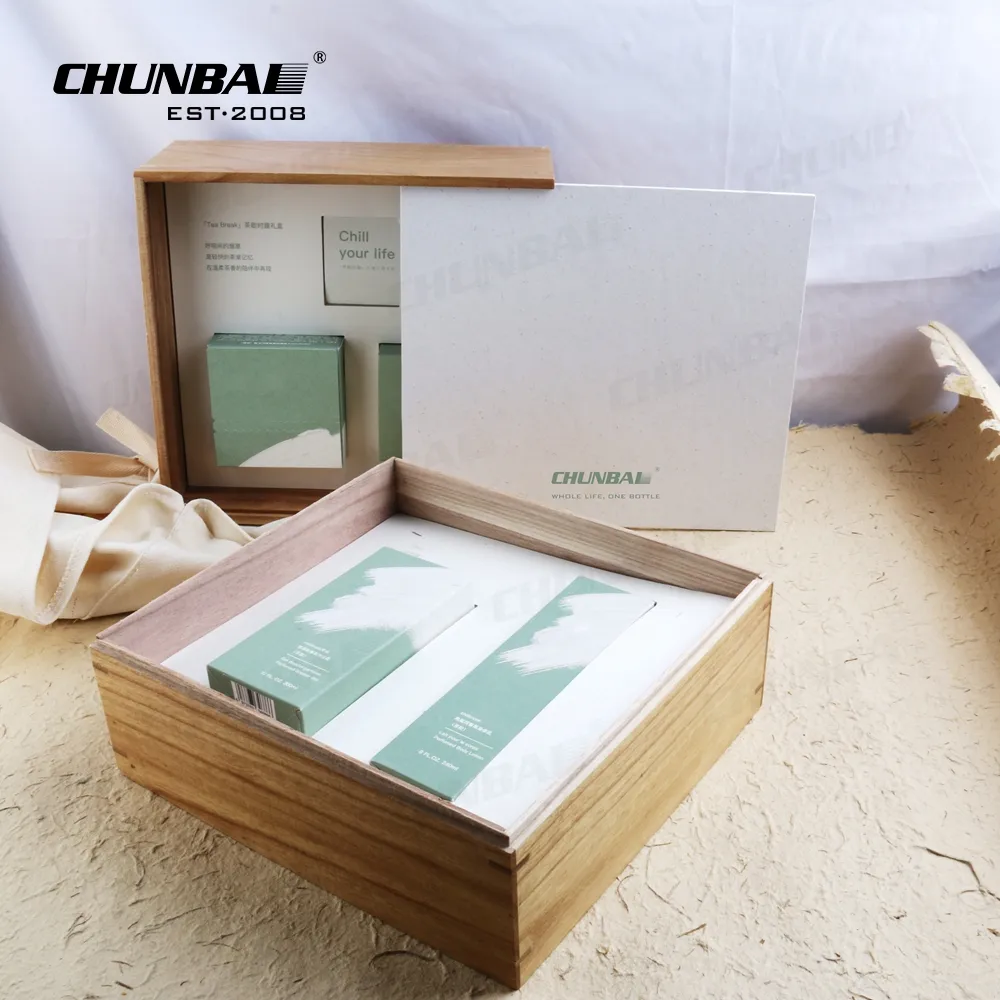 Cajas de Regalo de madera y bambú para manualidades, caja de regalo de diseño personalizado con tapa