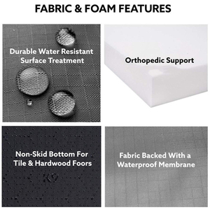 Yıkanabilir ortopedik hafızalı köpük köpek evcil hayvan yatakları ve çıkarılabilir fermuar kapaklı kanepe - Product Image 3