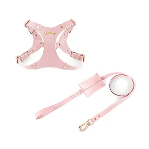 Manufacturer wholesale luxury pu leather dog harness