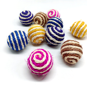 2025 Offre Spéciale Pet Interactive & Movement Toys Interactive Cat Teaser Ball 4.3cm Grinçant <span class=keywords><strong>Sisal</strong></span> Ball Durable Pet Toy Ball - Product Image 5