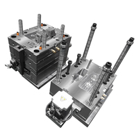 Moule d'injection en acier poli PE 1+1+1 cavités 1.2083 HRC48-52 pour composants en plastique filetés