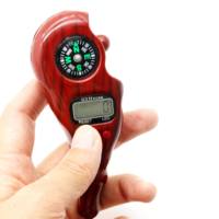 Compteur numérique électronique Tasbih en ABS imitation bois avec lumière LED, boussole et rétroéclairage pour la prière musulmane