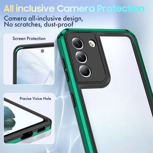 เคสโทรศัพท์แบบใสสำหรับ Samsung Galaxy S23 S22 S24 Pro กรอบสีอะคริลิค PC แบบ3-in-1 - Product Image 2