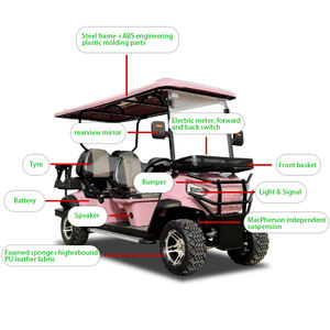 Vehículos Todoterreno Eléctricos <span class=keywords><strong>de</strong></span> 6 Plazas, Color Rosa Navideño, Motor <span class=keywords><strong>de</strong></span> 4KW, 4x4, para Uso en Festivales - Product Image 3