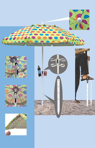 ร่มกันแดดกันลมกันน้ำขนาดใหญ่ ป้องกันรังสียูวี สำหรับชายหาด ใช้สำหรับโฆษณาประชาสัมพันธ์ - Product Image 6