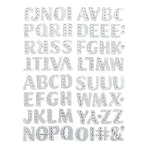 Rhinestone Letters Stickers In Cute And Artistic Styles 