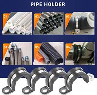 Pince en acier inoxydable EPDM pince doublée joints double couche U-Tube caoutchouc coussiné pince isolée pour tuyau tubulaire