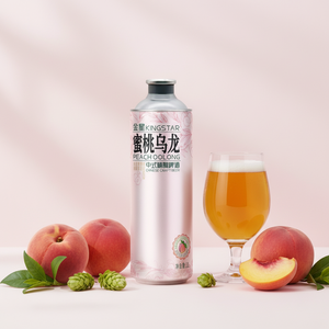 KINGSTAR Peach Oolong <span class=keywords><strong>Bière</strong></span> Artisanale Chinoise 1L Bouteille ou Canette 4,1% Faible Teneur en Alcool Boisson Fermentée au Thé Boissons Cerveza - Product Image 6