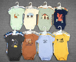 Di alta qualità graziosa maglia stampata pagliaccetto per bambini ODM Set di <span class=keywords><strong>abbigliamento</strong></span> per neonati neonati <span class=keywords><strong>3</strong></span>-12 <span class=keywords><strong>mesi</strong></span> stagione estiva chiusura a bottone - Product Image 1