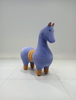 Tabouret à chevalet en peluche pour enfants, pouf en tissu moderne et minimaliste pour salon et loisirs