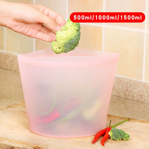 Bolsa Reutilizable de Silicona Plegable a Prueba de Fugas para Almacenamiento y Empaque de Alimentos - Product Image 4