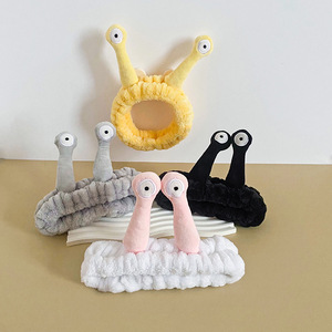 <strong>Snail</strong> Spa Hair Bands <strong>Makeup</strong> <strong>Headbands</strong> Women Cartoon Cute Coral Fleece Elastic <strong>Headband</strong> Creative Hair Accessories for Washing Dec - Product Image 4