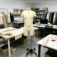 Mannequin de couture demi-corps masculin L/96A en fibre de verre pour la création de patrons et la conception de vêtements en studio