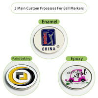 Marqueurs de balle de golf magnétiques durables personnalisés avec votre propre logo pour le golf - Marqueur de balle en métal