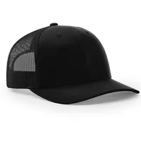 공장 Meidiney 사용자 정의 6 패널 Richardson 스타일 112 빈 스냅 백 모자 일반 블랙 트럭 모자 Gorras 메쉬 트럭 운전사 모자