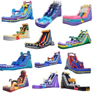 สไลเดอร์เป่าลม PVC ทนทาน บ้านลมขนาดใหญ่พร้อมสระน้ำ คอมโบกระโดดเด้งดึ๋ง สำหรับงานปาร์ตี้กลางแจ้งและสวนสนุก - Product Image 1