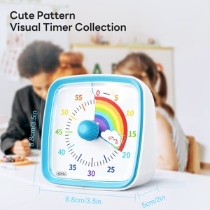 <span class=keywords><strong>Timer</strong></span> Visivo Arcobaleno da 60 Minuti con Luce Notturna Yunbaoit, <span class=keywords><strong>Timer</strong></span> Silenzioso per Gestione del Tempo per Bambini, Adulti, Cucina, Ufficio - Product Image 4