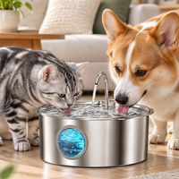 Fontaine à eau pour chat en acier inoxydable ultra silencieuse de 12 L, distributeur d'eau automatique personnalisé pour chats et chiens, vente en gros d'usine