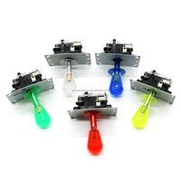 Joystick LED 5V éclairé 4 et 8 directions pour manette SANWA PS/5, machine de jeu à monnayeur, console d'arcade DIY