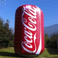 Modèle publicitaire gonflable géant personnalisé en forme de canette de soda/bouteille de boisson en aluminium pour la vente au détail, les événements éphémères, les vitrines de rue et les expositions