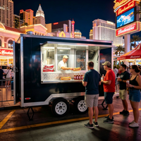 Nuevo Remolque Móvil para Café, Carritos de Comida y Remolques de Comida Totalmente Equipados, Camioneta de Pizza, Helados, Hot Dogs, Barbecue