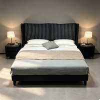 Cadre de lit rembourré de haute qualité pour la maison et l'hôtel, design moderne, lit double
