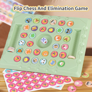 パズル楽しい反転チェス子供たちが同じチェスゲームを探している親子インタラクティブボードゲーム動物反転チェスおもちゃ - Product Image 2