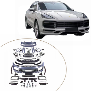 Pour <span class=keywords><strong>Porsche</strong></span> <span class=keywords><strong>Cayenne</strong></span> <span class=keywords><strong>Coupé</strong></span> 9Y0 2018-2022, mise à niveau Turbo + Kit carrosserie PP style TKT, accessoires automobiles en gros - Product Image 1