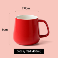 Tasse à thé/eau en porcelaine fine de 400 ml, style nordique simple, avec logo personnalisé, pour cadeau d'entreprise – Vente en gros