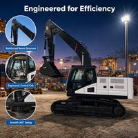 Excavatrices sur chenilles de 22 tonnes, moteur haute puissance Euro V, machine de terrassement hydraulique