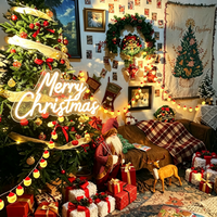 Enseigne néon LED personnalisée Joyeux Noël avec plaque arrière en acrylique, lumière néon multicolore, télécommande, décoration de fêtes pour la maison, les fêtes et les magasins