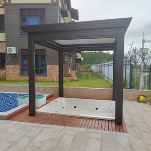 Tettoia <span class=keywords><strong>e</strong></span> Pergola con Telaio in Alluminio Antivento per Cortile <span class=keywords><strong>e</strong></span> Terrazza - Product Image 2