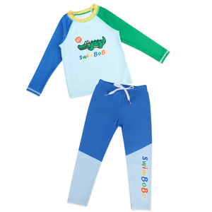 Maillot de bain deux pièces à manches longues SwimBobo pour garçons, UPF 50+, séchage rapide, pour la plage, 4-6 ans - Product Image 5
