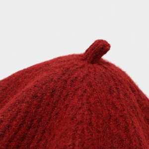 Nouveau Béret Coréen pour Femme, Style Rétro, Tricoté, pour l'Hiver, Modèle Peintre, Couleur Citrouille - Product Image 3