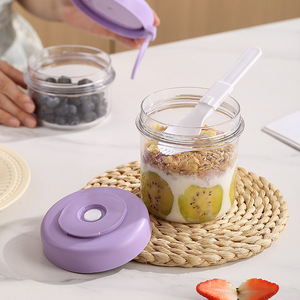 Salad Cup Portable Oatmeal Jar With Lid And Spoon Leak Proof Bpa Free For Breakfast <b>Lunch</b> <b>Box</b> - Product Image 4