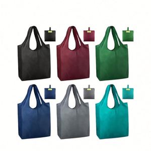 Factory Price Eco-Friendly <b>Supermarket</b> Grocery Large Lift Reusable Ripstop Polyester Reusable Shopping Folding Bag - Product Image 1