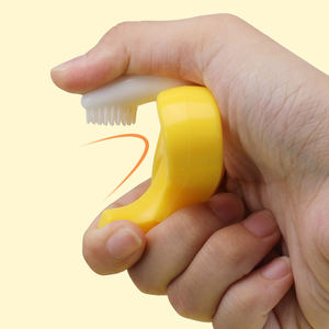 <span class=keywords><strong>Mordedor</strong></span> de bebé de silicona de grado alimenticio de Camilla, cómodo juguete masticable suave en forma de fruta de plátano, característica sensorial no tóxica para niños - Product Image 3