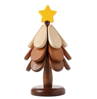 Usine directe créative ménage arbre de noël en bois dessous de plat ensemble plats chauds tapis de table avec support et étoile décor pour les vacances