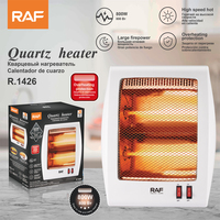 Chauffage au quartz RAF R.1426 800W avec deux tubes chauffants, contrôle à deux interrupteurs, chauffage rapide et protection contre la surchauffe pour le chauffage des pièces intérieures