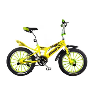 畅销人体工程学儿童自行车黄色自由式小轮车儿童自行车