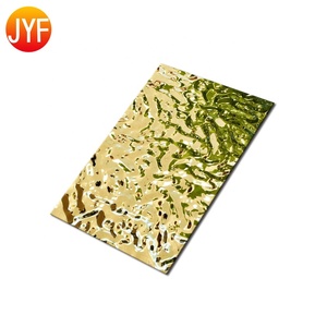 S98カスタマイズ201 304 316ステンレス鋼真鍮パネルカラー天井壁装飾ステンレス鋼水波模様シート - Product Image 5