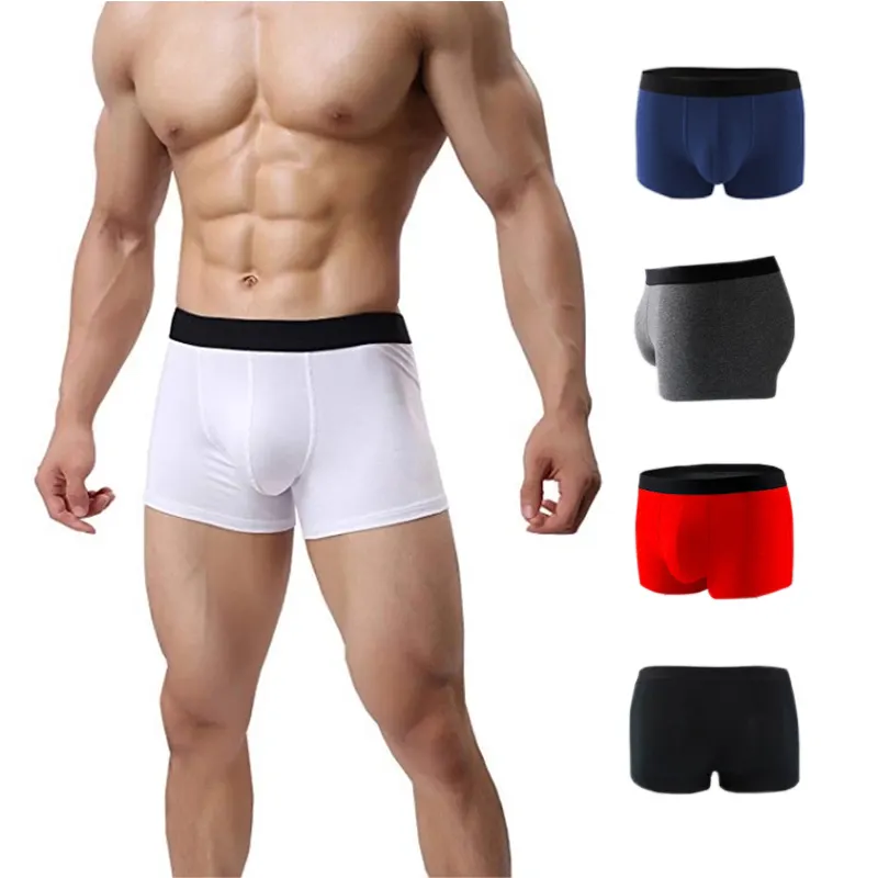 Boxer pour homme en Spandex, sous-vêtement à haute élasticité, slip, nouveau Design, avec Logo personnalisé