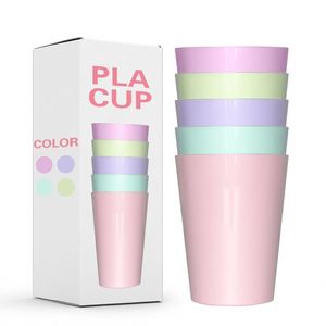 <b>Kids</b> Drinks 9Oz Daily Use Stackable Bpa-Free Plastic <b>Cup</b> Tumbler for Water Juice Milk Dishwasher Safe Neon Color - Product Image 2